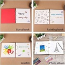 Album foto ZEEYUAN Pagini albe mari DIY Scrapbooking pentru bricolaj Perfect ca album de călătorie cu carte de oaspeți...