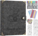 Album foto ZEEYUAN Pagini albe mari DIY Scrapbooking pentru bricolaj Perfect ca album de călătorie cu carte de oaspeți...