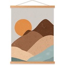 Rama Poza Ywlake B0, Rama Poster, 140 x 100 cm, 140 x 70 cm, 140 x 50 cm, Lemn magnetic, natural, pentru postere, rame magnetice, pentru agatat (140 cm, negru)