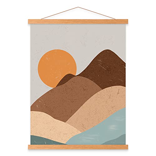 Rama Poza Ywlake B0, Rama Poster, 140 x 100 cm, 140 x 70 cm, 140 x 50 cm, Lemn magnetic, natural, pentru postere, rame magnetice, pentru agatat (140 cm, negru)