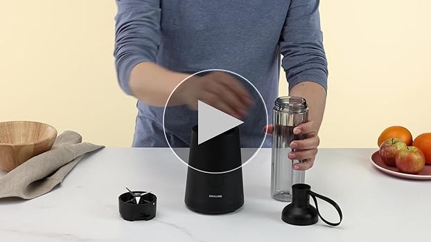 Mixer ZWILLING, aparat pentru smoothie, inclusiv sticla cu capac, 600 ml, 300 wați, oțel inoxidabil/plastic, negru