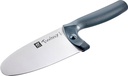 Cuțit de bucătar pentru copii ZWILLING Twinny, 10 cm, cu protecție pentru degete, oțel inoxidabil, formă rotunjită a lamei, design prietenos cu copiii, mâner din plastic, albastru