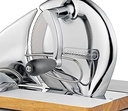 Zassenhaus mașină de tăiat pâine pliabilă VINTAGE | Chrome | manual | cu compartiment pentru firimituri integrat | Lama de otel Solingen | Masina de feliere sunca | Grosimea de tăiere: 1-20mm | Dimensiuni: 41,5x27x27cm