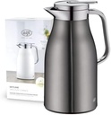 alfi SKYLINE 1.0l, alb nucă de cocos mat, ulcior de vid din oțel inoxidabil cu inserție igienica din sticlă securizată, capac cu șurub cu buton confortabil, mâner ergonomic, cu o singură mână, ideal ca o cafea