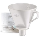 alfi AROMA PLUS, alb, filtru de cafea din portelan, pentru hartie de filtru marimea 4, filtru manual pentru balon termos, refolosibil, cafea direct in balon vidat, gura, lavabil la masina de spalat vase