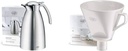 alfi AROMA PLUS, alb, filtru de cafea din portelan, pentru hartie de filtru marimea 4, filtru manual pentru balon termos, refolosibil, cafea direct in balon vidat, gura, lavabil la masina de spalat vase