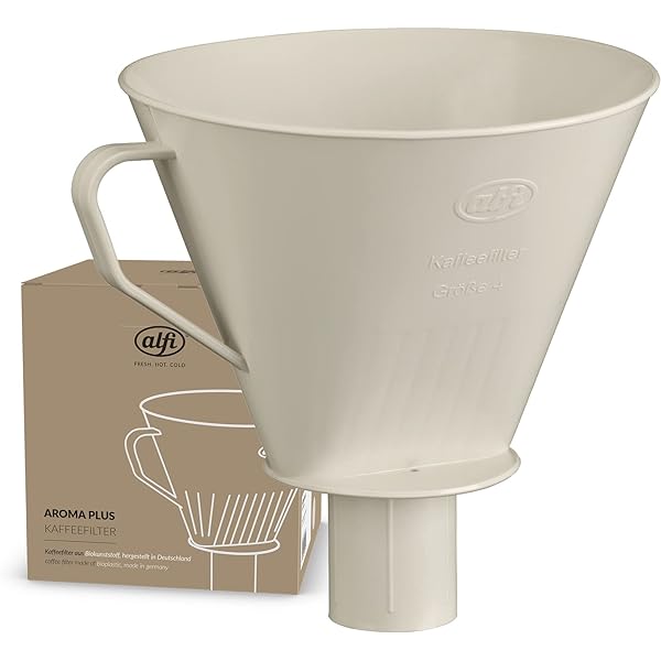 alfi AROMA PLUS, alb, filtru de cafea din portelan, pentru hartie de filtru marimea 4, filtru manual pentru balon termos, refolosibil, cafea direct in balon vidat, gura, lavabil la masina de spalat vase