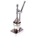 Storcator MasterClass manual din otel inoxidabil, culoare: argintiu, cu sita pentru seminte si pulpa, cu brat de parghie, pentru suc proaspat stors, crom, 18 x 14,5 x 36 cm