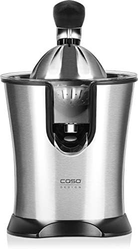 CASO CP 330 Pro - Presa de citrice de design, presa electrica si puternica de lamaie cu con de presa universal din otel inoxidabil, 160 wati, pentru toate citricele obisnuite, cu pornire automata, fara BPA