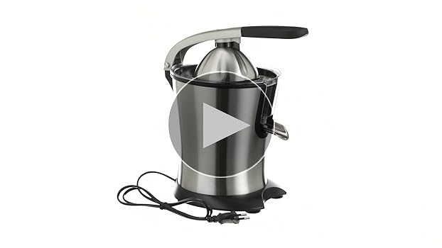 CASO CP 330 Pro - Presa de citrice de design, presa electrica si puternica de lamaie cu con de presa universal din otel inoxidabil, 160 wati, pentru toate citricele obisnuite, cu pornire automata, fara BPA