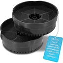 DL-pro 2 x filtru de carbon activ Filtru de carbon pentru Whirlpool 484000008782 Tip 58 Ikea Nyttig FIL 220 CFC0038000 DG81-02468A hota extractiva