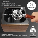 Recipient knock-off De'Longhi DLSC059, pentru portafiltru espresso, cutie de depozitare zat de cafea, accesorii aparat de cafea pentru barista de acasa, container knock-off din otel inoxidabil