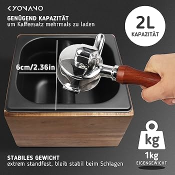 Recipient knock-off De'Longhi DLSC059, pentru portafiltru espresso, cutie de depozitare zat de cafea, accesorii aparat de cafea pentru barista de acasa, container knock-off din otel inoxidabil