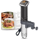 KitchenBoss Sous-Vide Cooker Sous-Vide Stick: Rețete LCD colorate | G321 Argint | Ultra-silențios | Motor DC fără perii | 1100 wați | IPX7 rezistent la apa