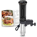 KitchenBoss Sous-Vide Cooker Sous-Vide Stick: Rețete LCD colorate | G321 Argint | Ultra-silențios | Motor DC fără perii | 1100 wați | IPX7 rezistent la apa