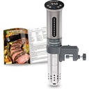 KitchenBoss Sous-Vide Cooker Sous-Vide Stick: Rețete LCD colorate | G321 Argint | Ultra-silențios | Motor DC fără perii | 1100 wați | IPX7 rezistent la apa