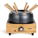 Set electric Russell Hobbs [fondue de brânză, fondue de ciocolată sau fondue de ulei/bulion] Fiesta (inclusiv 6 furculițe colorate, lavabil la mașina de spălat vase și oală de 1,2 l din oțel inoxidabil, 1200 W) 22560-56