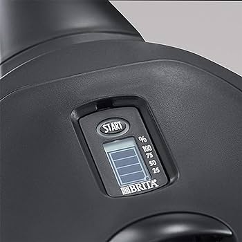 Fierbător electric Russell Hobbs Purity - 1 litru, 2200 W, filtru Brita, indicator de schimbare a cartuşului, iluminare albastră, plastic, detalii din oţel inoxidabil, argintiu - 22850-70