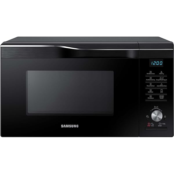 Cuptor cu microunde combinat Samsung MW6000M MC2BM6055CK/EG cu grătar și aer cald / 900 W / 28 L spațiu de gătit (foarte mare) / 51,7 cm lățime / HotBlast / Slim-Fry / Negru