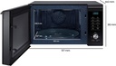 Cuptor cu microunde combinat Samsung MW6000M MC2BM6055CK/EG cu grătar și aer cald / 900 W / 28 L spațiu de gătit (foarte mare) / 51,7 cm lățime / HotBlast / Slim-Fry / Negru