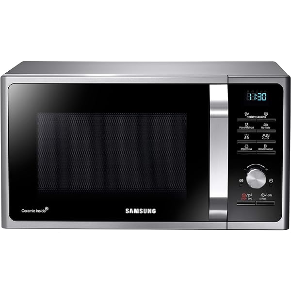 Cuptor cu microunde combinat Samsung MW6000M MC2BM6055CK/EG cu grătar și aer cald / 900 W / 28 L spațiu de gătit (foarte mare) / 51,7 cm lățime / HotBlast / Slim-Fry / Negru