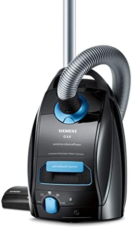 Aspirator Siemens cu sac Q5.0 extreme silencePower VSQ5X1230, aspirator, ideal pentru alergici, filtru igienic, putere de aspirare puternica, duza podea pentru parchet, covor, gresie, 850 W, negru