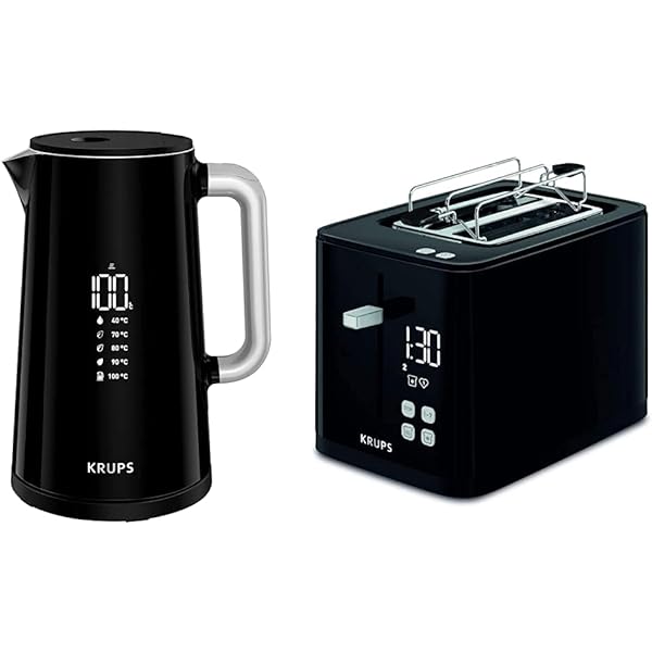 Fierbător electric Tefal KO8508 Smart'n Light | Setarea temperaturii | ceai | Afișaj digital | 30 min. Funcția de menținere la cald | Oprire automată | Capacitate 1.7L | Construcție cu perete dublu | Negru