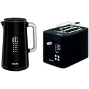 Fierbător electric Tefal KO8508 Smart'n Light | Setarea temperaturii | ceai | Afișaj digital | 30 min. Funcția de menținere la cald | Oprire automată | Capacitate 1.7L | Construcție cu perete dublu | Negru