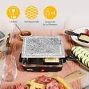 Tristar Raclette RA-2745 - placa gratar din piatra - pentru pana la 4 persoane - suprafata gratar 21 x 21 cm