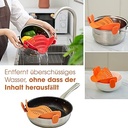 Sita ZAIGON din silicon alimentar - accesorii de bucatarie - 100% fara BPA - sita pentru paste si ajutor pentru turnarea pastelor, fructelor, legumelor - lavabila in masina de spalat vase - perfecta pentru tigai, oale si boluri