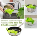 Sita ZAIGON din silicon alimentar - accesorii de bucatarie - 100% fara BPA - sita pentru paste si ajutor pentru turnarea pastelor, fructelor, legumelor - lavabila in masina de spalat vase - perfecta pentru tigai, oale si boluri