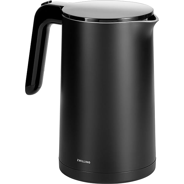 Fierbător ZWILLING ENFINIGY cu filtru de calcar din oțel inoxidabil și protecție la supraîncălzire, fără fir, 1850 wați, 1,5 litri, negru