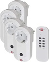 Set comutator radio Brennenstuhl RC CE1 4001, set de 4 prize radio controlate (utilizare in interior, cu emitator de mana si protectie sporita la contact) alb