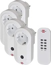 Set comutator radio Brennenstuhl RC CE1 4001, set de 4 prize radio controlate (utilizare in interior, cu emitator de mana si protectie sporita la contact) alb