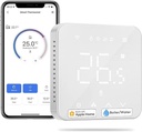 Termostat inteligent Cazan WiFi Termostat de încălzire Termostat digital de cameră WiFi Termostat inteligent de perete Termostat de încălzire în pardoseală pentru HomeKit, Siri, Google, Control vocal Alexa, Telecomandă, LED
