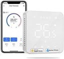 Termostat inteligent Cazan WiFi Termostat de încălzire Termostat digital de cameră WiFi Termostat inteligent de perete Termostat de încălzire în pardoseală pentru HomeKit, Siri, Google, Control vocal Alexa, Telecomandă, LED