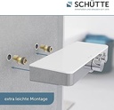 Set de robinet termostatic pentru duș Schuette 60535 Ocean, robinet robinet de protecție la opărire la 38 de grade, robinet de duș baterie monocomandă cu raft din sticlă securizată, alb