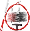 ULTRABrush | Kit de curățare țevi de fum perie de încălzire pe peleți perie de șemineu compatibilă cu orice tip de coș de fum set de 3 inclusiv dozator pentru utilizare practică și rapidă