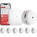 Detector de fum X-Sense XS01-M ProConnected cu stație de bază SBS50, certificat TÜV, detector de fum fără fir, sistem de securitate la domiciliu, alarmă de incendiu conectabilă în rețea, compatibil cu