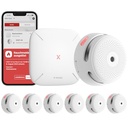 Detector de fum X-Sense XS01-M ProConnected cu stație de bază SBS50, certificat TÜV, detector de fum fără fir, sistem de securitate la domiciliu, alarmă de incendiu conectabilă în rețea, compatibil cu