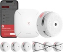 Detector de fum X-Sense XS01-M ProConnected cu stație de bază SBS50, certificat TÜV, detector de fum fără fir, sistem de securitate la domiciliu, alarmă de incendiu conectabilă în rețea, compatibil cu