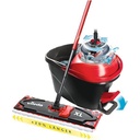 Set Vileda Ultramax Turbo XL, mop de podea XL cu maner telescopic pentru suprafete mari, husa de mop din microfibra, galeata cu spinner, pentru toate podelele dure, Love it Clean, ambalaj ecologic