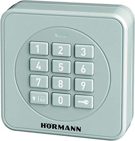 Comutator radio Hörmann FCT3-1 BS (868 MHz, pentru controlul a până la 3 unități de poartă, tastatură iluminată, culoare RAL 7040) 4511856, gri
