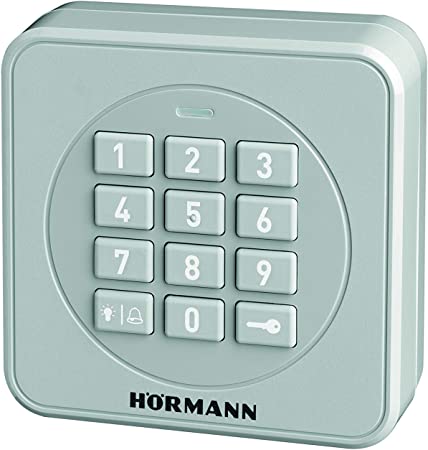 Comutator radio Hörmann FCT3-1 BS (868 MHz, pentru controlul a până la 3 unități de poartă, tastatură iluminată, culoare RAL 7040) 4511856, gri