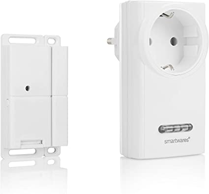 Control fără fir Smartwares a aerului evacuat cu contact magnetic al ferestrei și priză fără fir pentru hota extractoare, Sh5-SET-KHC