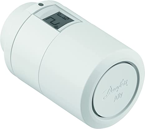 Termostat pentru radiator Danfoss Ally - Termostat digital inteligent precis, compatibil cu Amazon Alexa, Google Assistant și Zigbee - Aplicație și control vocal - Dispozitive Smarthome, gateway necesar