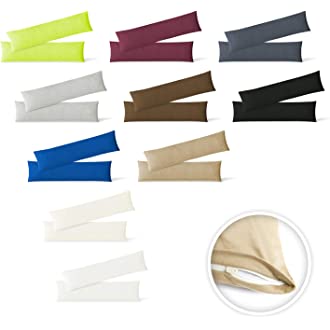 EXKLUSIV HEIMTEXTIL husă de pernă din tricot 2 set pachet economic cu fermoar de înaltă calitate 40 x 145 cm antracit