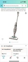 Mop cu abur Black + Decker FSM1616-QS 2 în 1 (1.600 W, pentru curățenie igienă, temeinică, cu picior delta detașabil, ușor de utilizat, inclusiv 2 tampoane), transparent / albastru