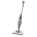 Mop cu abur Black + Decker FSM1616-QS 2 în 1 (1.600 W, pentru curățenie igienă, temeinică, cu picior delta detașabil, ușor de utilizat, inclusiv 2 tampoane), transparent / albastru