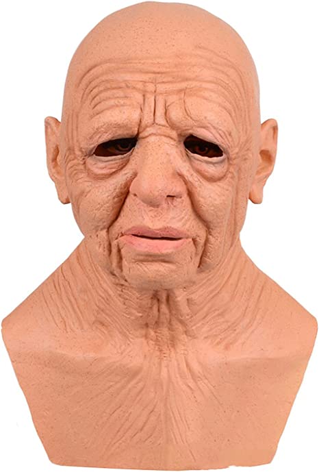 CreepyParty Halloween Costume Party Realistic Cap uman Mască din latex Bătrână Bunica Carnaval Măști